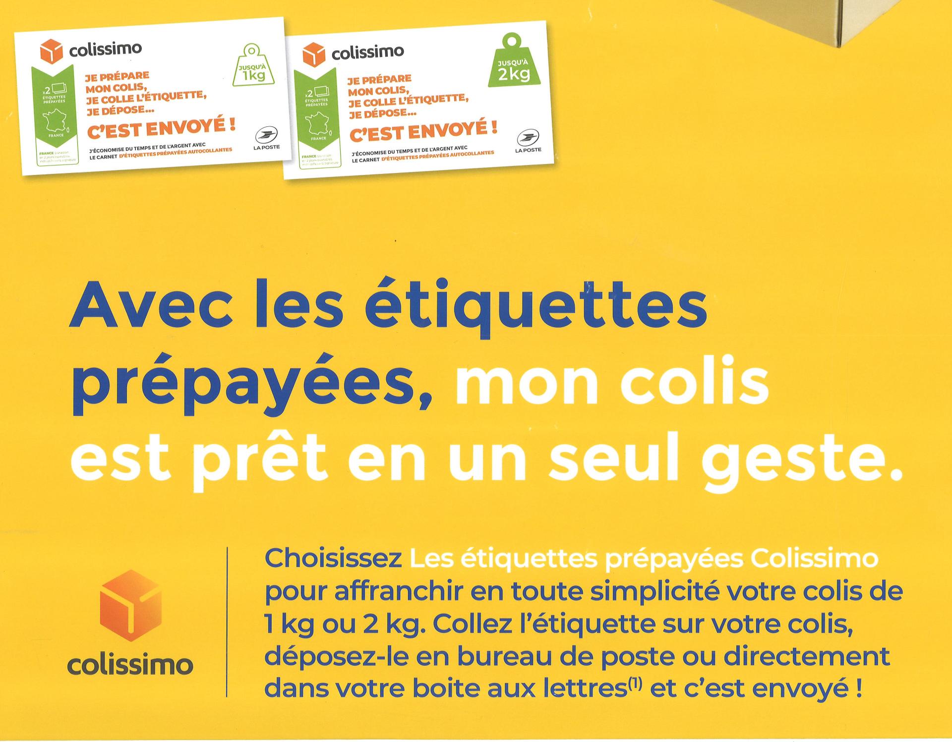 Etiquettes prepayees colissimo 1 et 2 kg pub docx