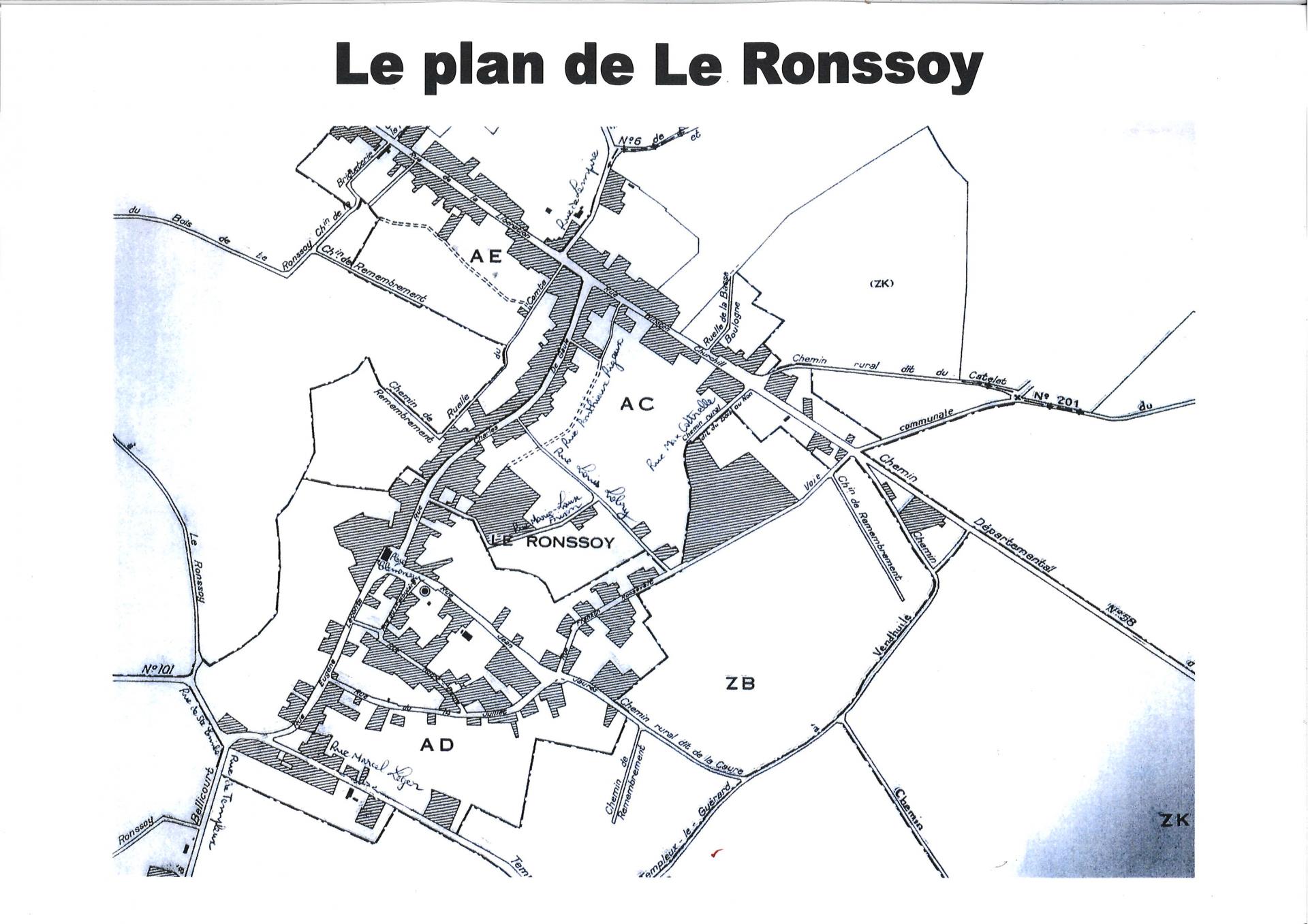 Le plan du village