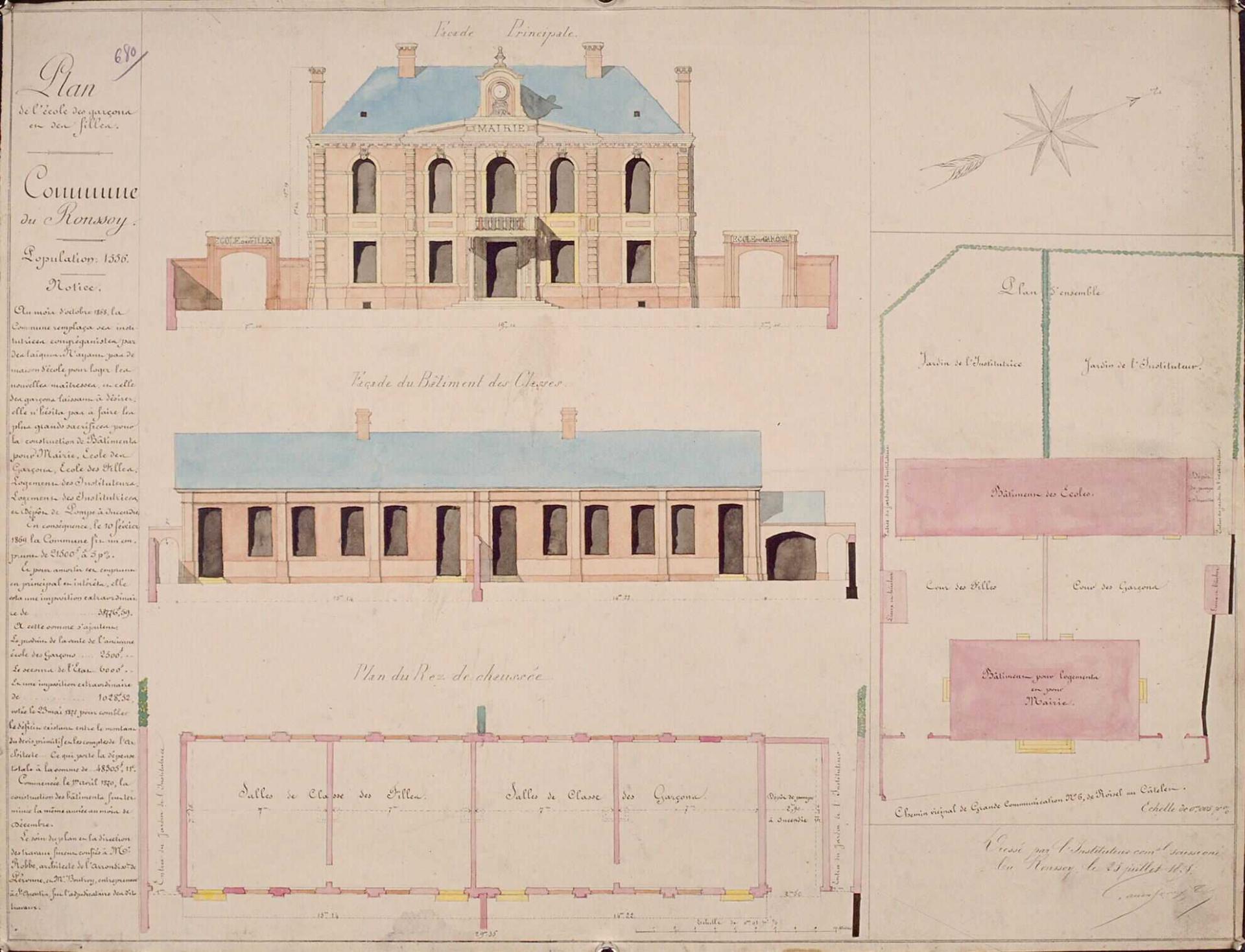 Plan École ronssoy 1800