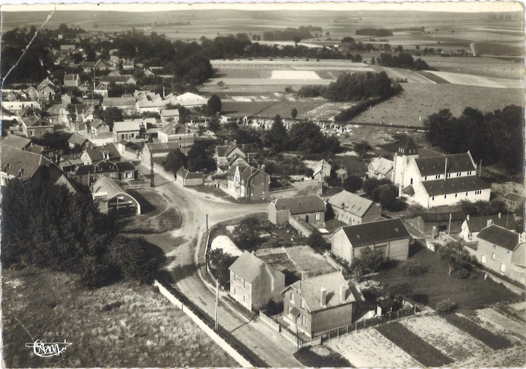 Vue aerienne paques 1960