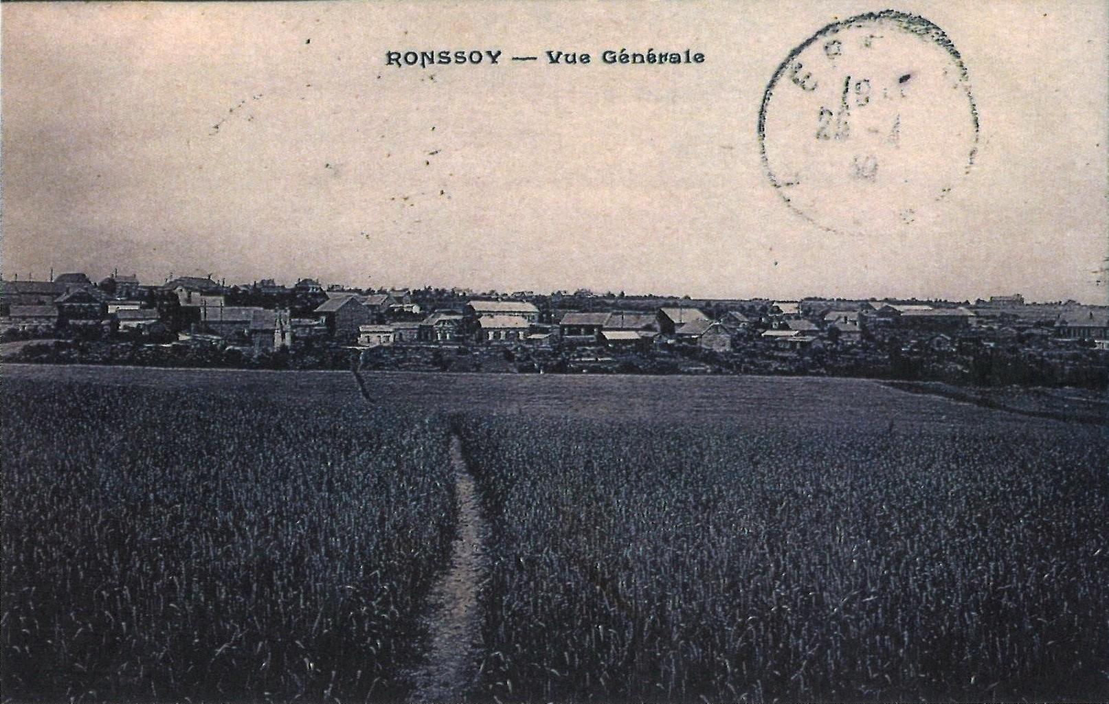 Vue des champs noir et blanc