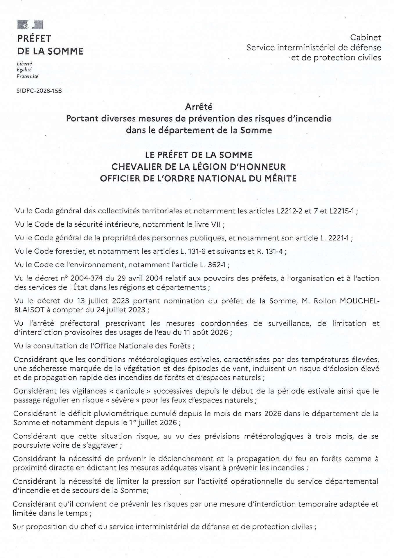 Arrete risques incendie page 1