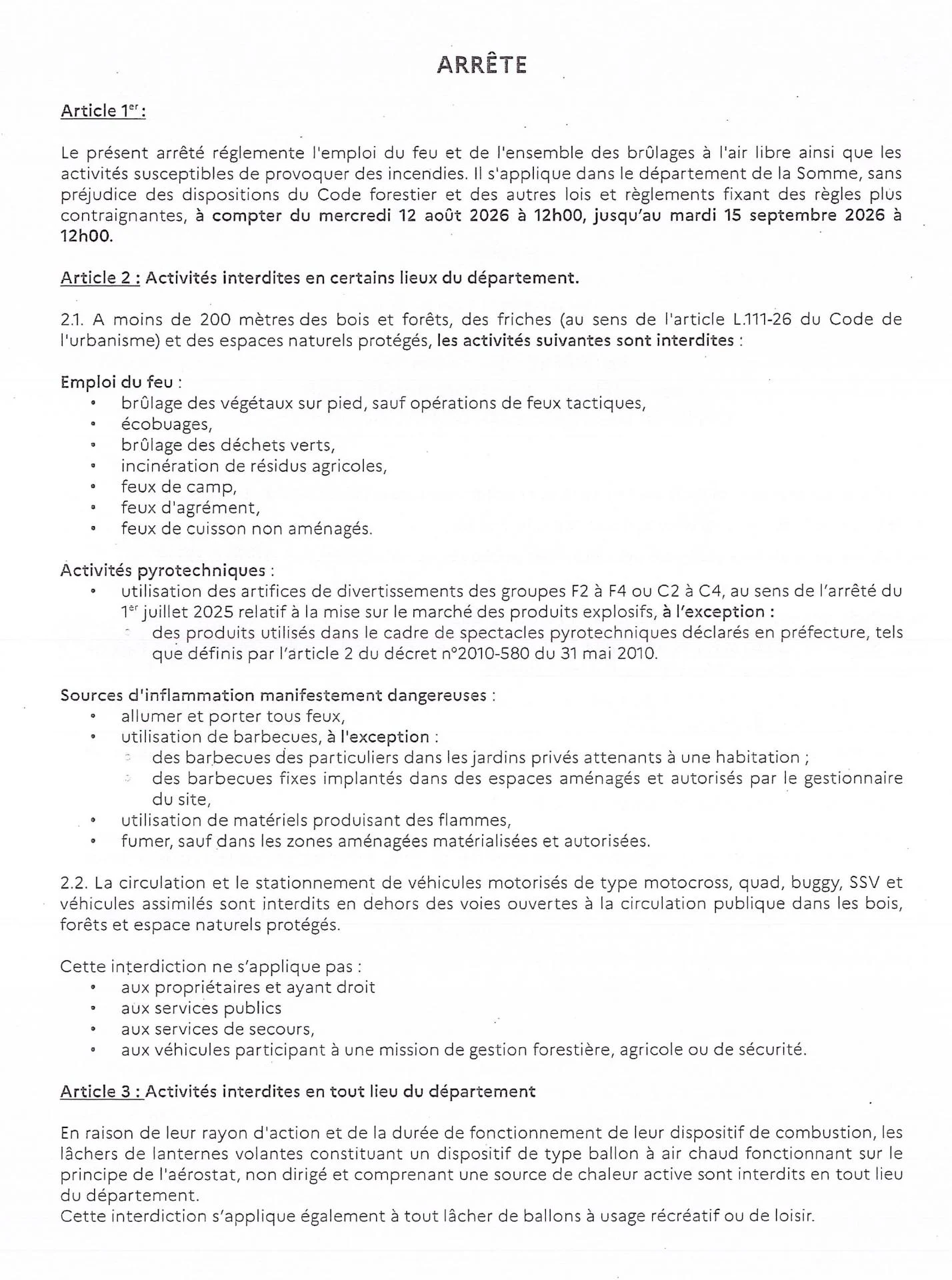 Arrete risques incendie page 2