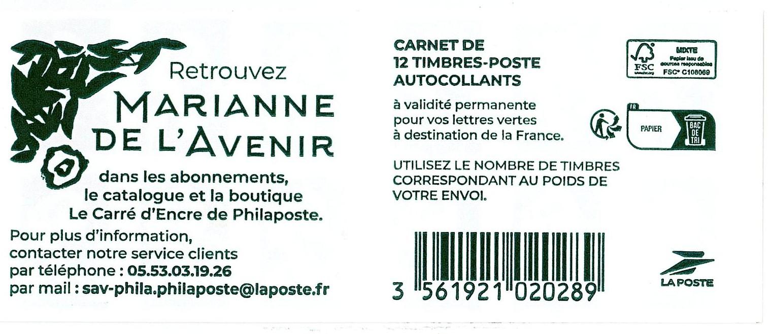 Carnet marianne page 1