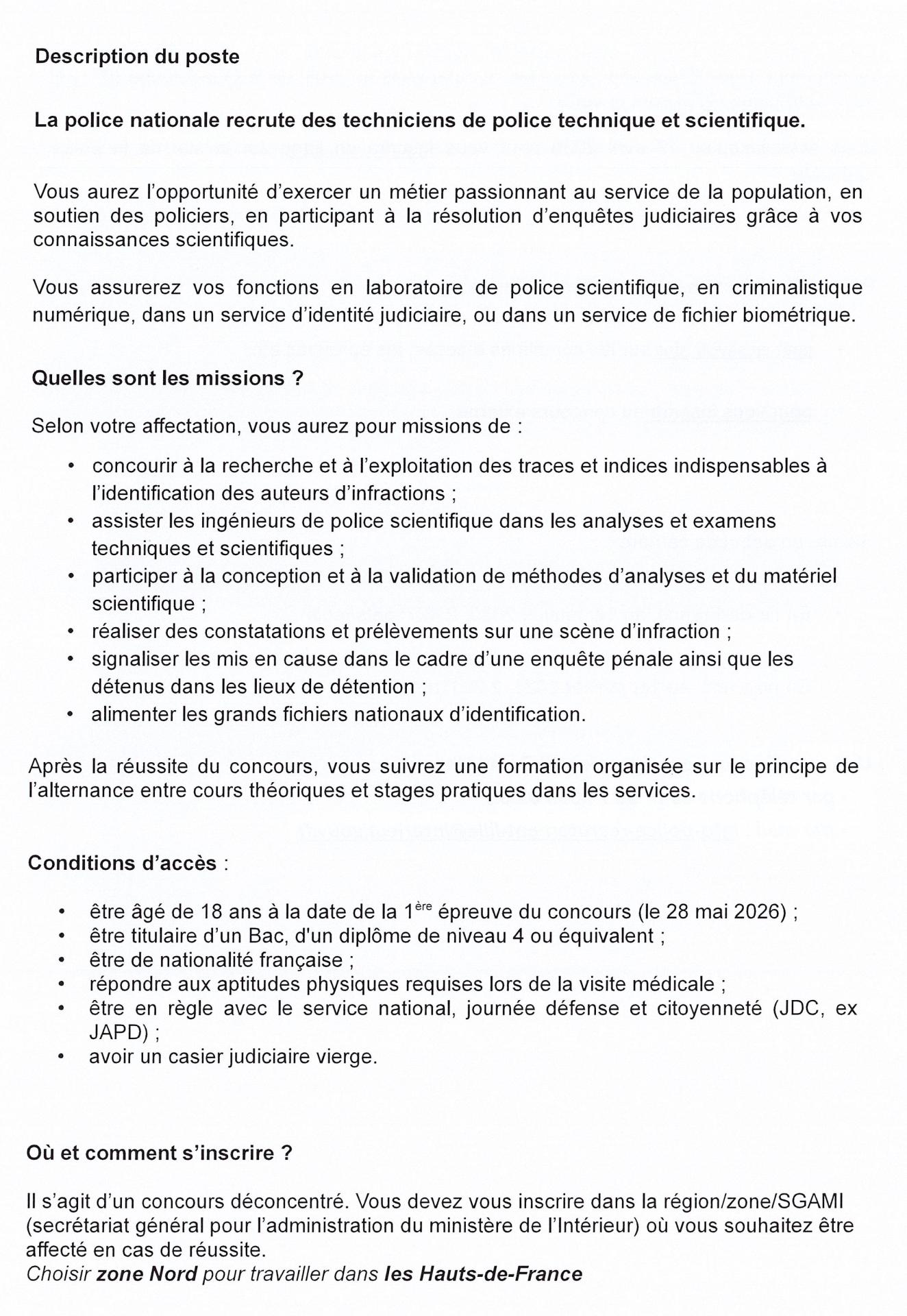 Concours police 17 avril 2026 page 2