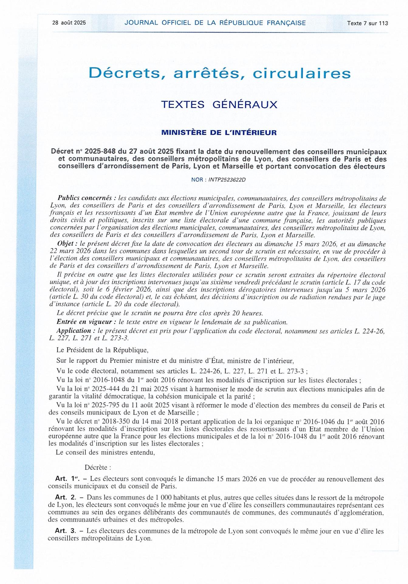 Decret page 1