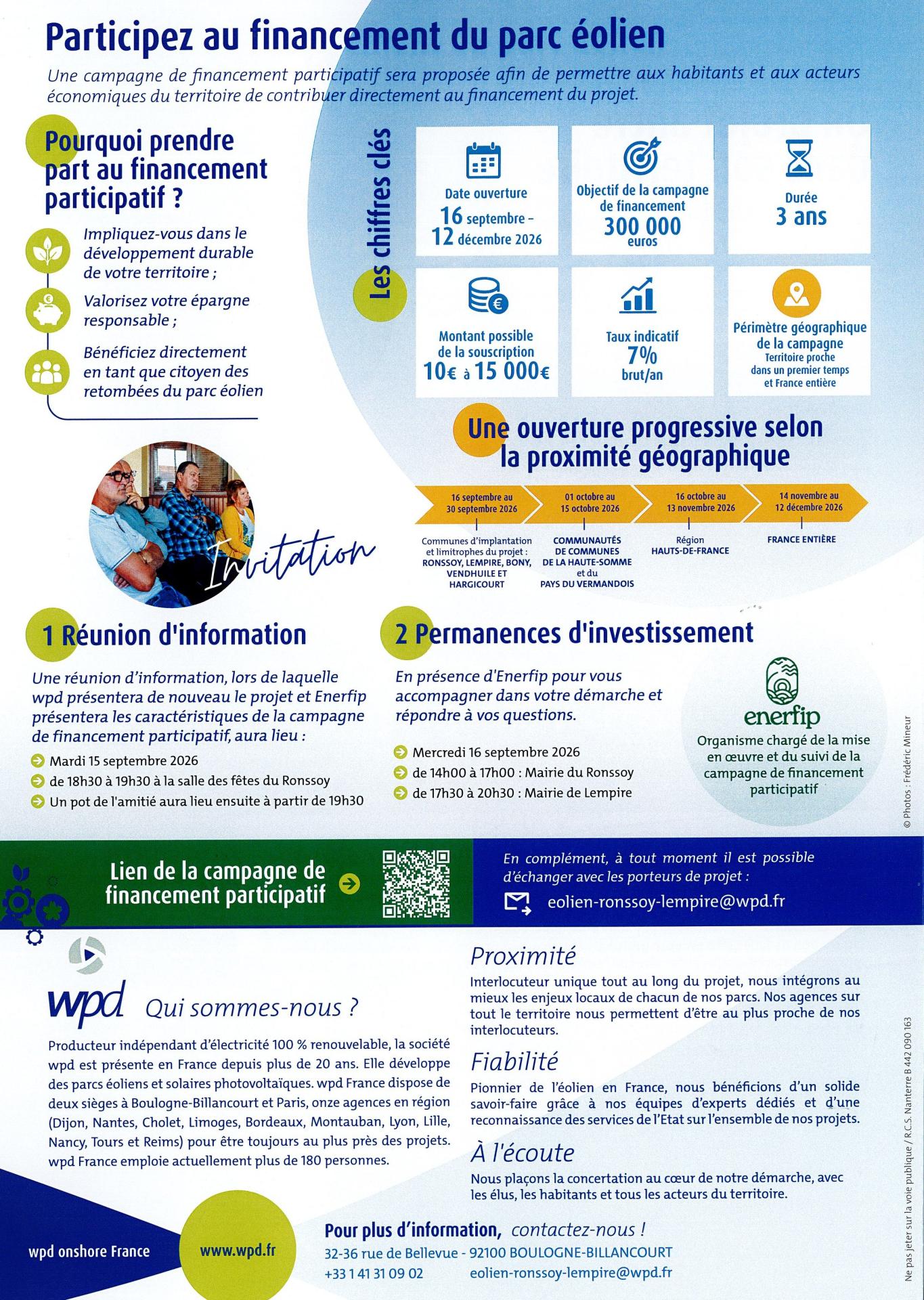 Financement du parc eolien wpd septembre 2026
