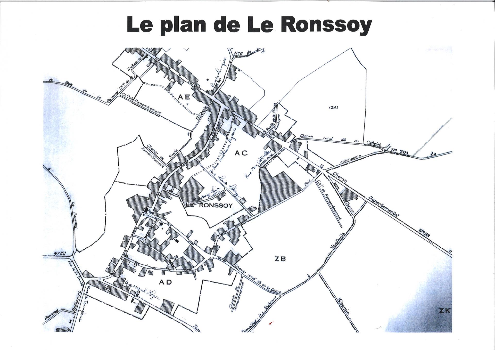 Le plan du village