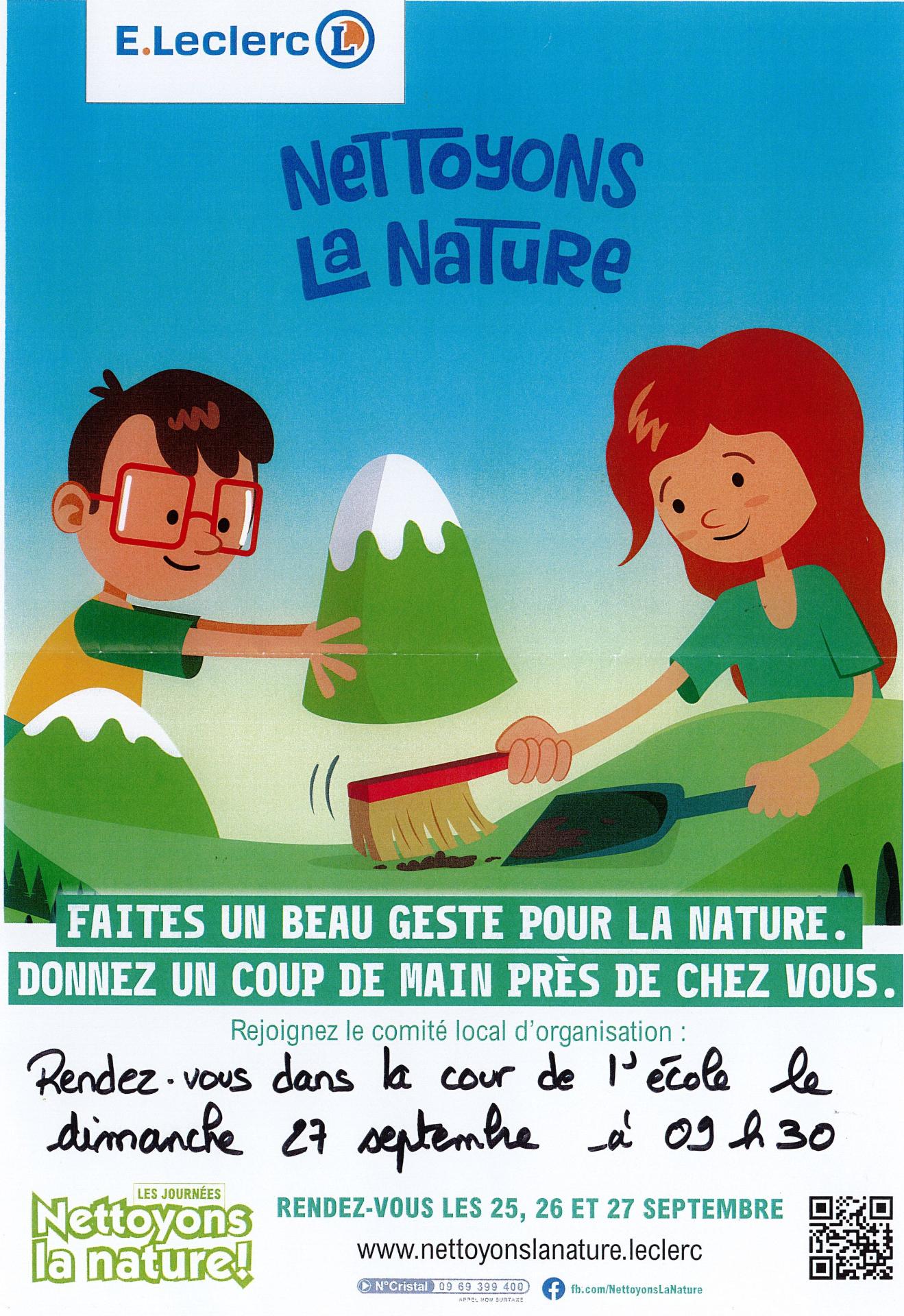Nettoyons la nature 27 septembre 2026